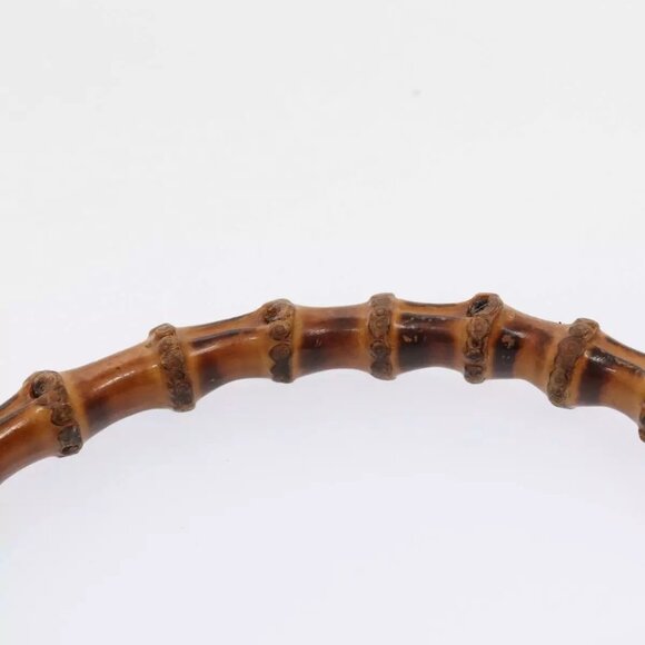 GUCCI Bamboo Hand Bag Leather 2way Brown Gold - Picture 8 of 16